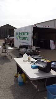 Resource Recovery Vehicle with cleaning products