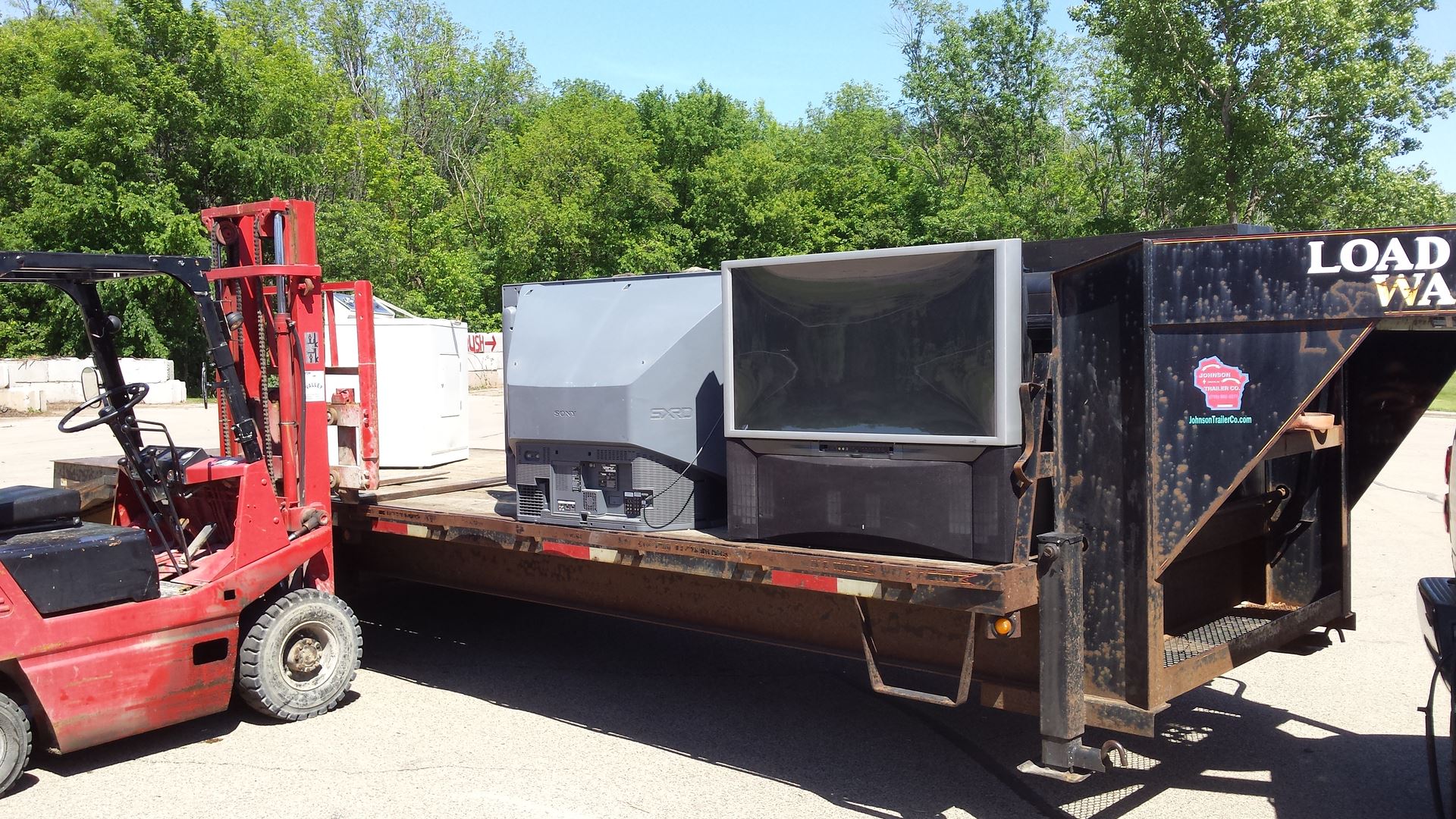 Large TVs on a Trailer